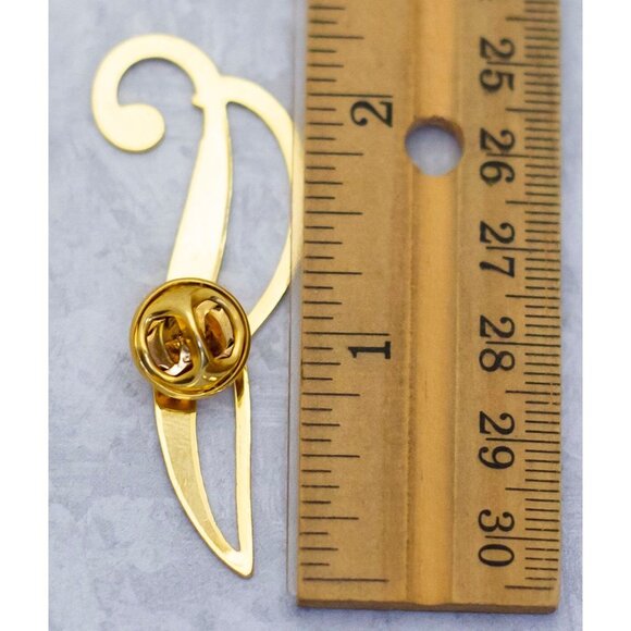 Vintage Gold Tone Letter A Victorian Initial Name A Unique Pin - CH1 - Picture 3 of 3
